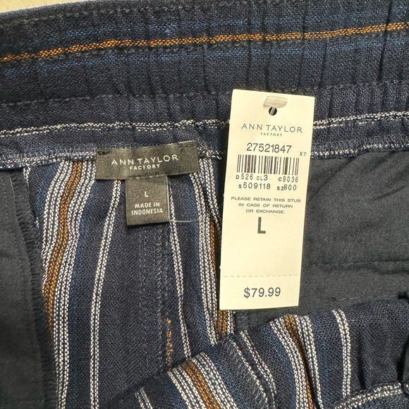 Anne Taylor Flowy Linen Draw String Pant - Picture 6 of 6